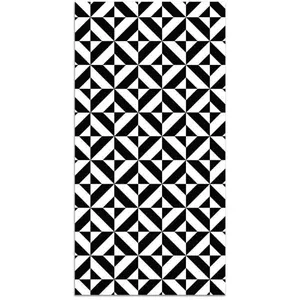 Home and Living Tapis vinyle forme géométrique noir 200x200cm