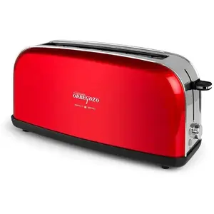Comparateur de prix : Grille-pain électrique - ORBEGOZO - TOV 6200 - Rouge - Fente extra-large 35 mm - 700-850 W