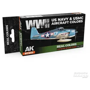 Peinture WWII US Navy & USMC Aircraft Colors SET  - AK Interactive Peinture à maquette acrylique  - 5568339927 