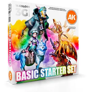 Comparateur de prix : AK Interactive AK Acrylics 3Gen SET AK11775 BASIC STARTER SET (14x17ml)