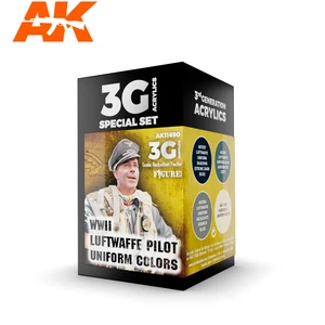Peinture WWII LUFTWAFFE UNIFORM COLORS 3G  - AK Interactive Peinture à maquette acrylique  - AK11690 