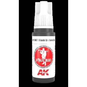 Peinture BASE UNIFORME NOIRE - FIGURES   - AK Interactive Peinture à maquette acrylique  - AK-AK11407