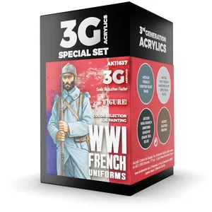 AK Interactive 3G WWI Uniformi Francesi - Vernici e Accessori per Modellazione Plastica, Art. AK-11637 pas cher