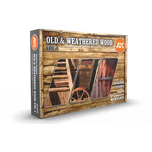 AK Interactive OLD & WEATHERED WOOD VOL1 - SET colori acrilici 3rd Generation 17mL pas cher