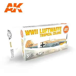 Peinture AK INTERACTIVE: SET acrylic paint 3rd Generation 17mL - WWII Luftwaffe Tropical Colors  - Peinture à maquette acrylique  - AK11719 