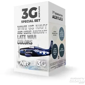 Peinture WWII US Navy & USMC Aircraft Late War Colors SET3G  - AK Interactive Peinture à maquette acrylique  - 5568314276 