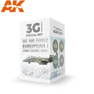 Peinture US AIR FORCE EUROPEAN I CAMO COLORS 1980  - AK Interactive Peinture à maquette acrylique  - HB-AK11749 