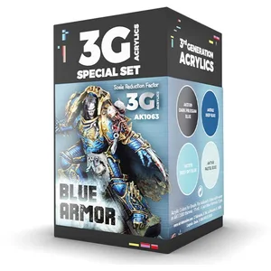 AK interactive AK Acrylics 3Gen WARGAME SET AK1063 BLUE ARMOR (4x17ml)