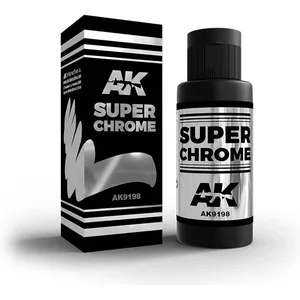 Peinture AK INTERACTIVE: SUPER CHROME 60ml - Peinture à maquette émail - AK9198 pas cher