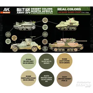 Peinture British Army AFV Desert Colors. North Africa and Mediterranean 1940-1943 SET  - AK Interactive Peinture à maquette acrylique  - 5568340190 Vendu paramazon