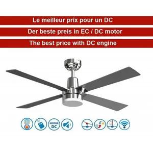 Comparateur de prix : Klassfan - Electron, un ventilateur de plafond dc silencieux de 122 Cm...