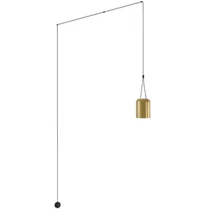 LEDS-C4 Attic suspension cylindre décentrée dorée pas cher