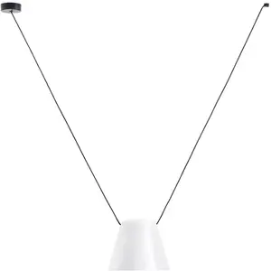 LEDS-C4 Attic suspension cône tronqué 24cm blanche