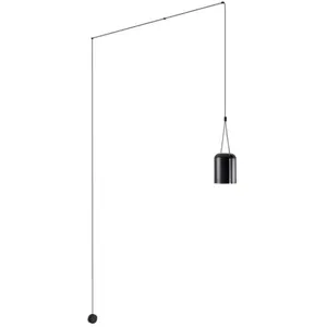 Leds C4 Applique murale Attic Aluminium Noir mat 1 ampoule 250cm pas cher