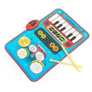Innovagoods - Tapis musical 2 en 1 Beats'n'Tunes bleu - 3 ans et + T.U pas cher