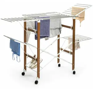 Comparateur de prix : Innovagoods - tendoir Pliant Vertical à Roulettes Dreeyl 38 Barres
