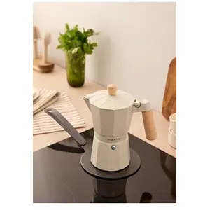 Create THERA MOKA RETRO - Cafetière italienne 9 tasses - blanc cassé pas cher