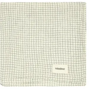 Nobodinoz - Lange Blue Grid Bleu 70x70 pas cher