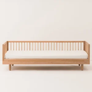 Nobodinoz Lit individuel enfant en chêne massif et extension canapé 92x207x64cm Pure - Nobodino pas cher