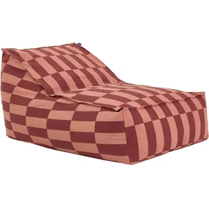 Nobodinoz - Pouf long Vibes Tiles Rouge taille unique pas cher