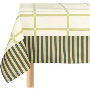 Nobodinoz Nappe de table rectangulaire en coton bio vert 150 x 250 cm - Nobodino... pas cher
