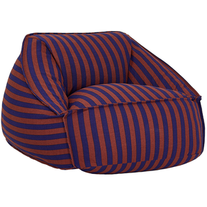 NOBODINOZ - Pouf Ziggy - Bleu - Mousse de polyuréthane pas cher