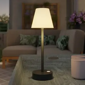 Comparateur de prix : NEWGARDEN Lampe à poser intérieure extérieure Lola Slim 32 cm Anthracite.