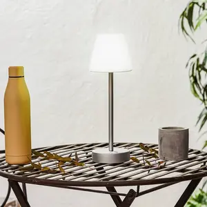 Comparateur de prix : Newgarden - Lampe à poser intérieure extérieure Lola Slim 32 cm argenté