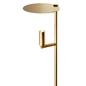 Carpyen Lampadaire LED Kelly, spot réglable, doré/doré