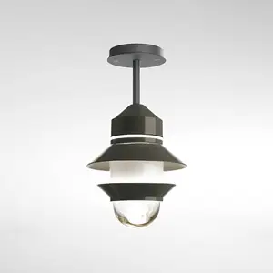 Suspension d'extérieur en polycarconate gris Santorini C - MarsetVendu parluminaire