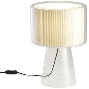 Lampe de bureau en verre soufflé blanc 41cm Mercer - Marset pas cher