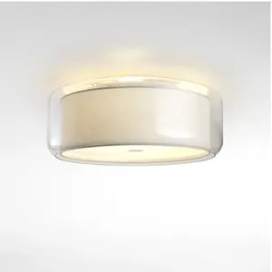 Marset MERCER-Plafonnier Verre Opalin Ø44cm GrisVendu parluminaire