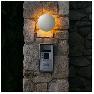Applique d'extérieur ronde 18 cm blanche Babila - MarsetVendu parreuter