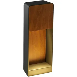 Applique d'extérieur 35 cm en aluminium et bois iroko LAB B - MarsetVendu parreuter