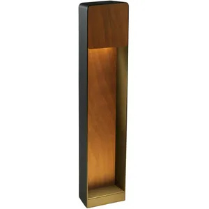 Applique d'extérieur 60 cm en aluminium et bois iroko LAB B - MarsetVendu parreuter