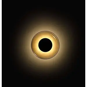 Applique murale LED MARSET Aura, Ø 18 cm, gris fumé/transparent pas cher