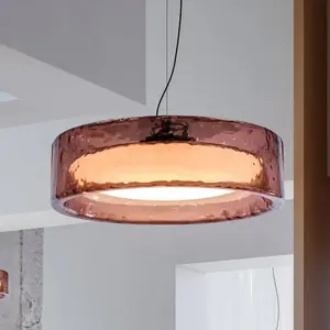 Suspension LED MARSET Ringo, Ø 90 cm, rose, plastique TRIACVendu parluminaire