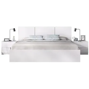 cstore Ensemble structure de lit avec tête et tables de nuit 160x200 cm pas cher