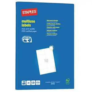 pergamy 900337 Étiquettes à usages multiples 105 x 57 mm ve1000 Blanc pas cher