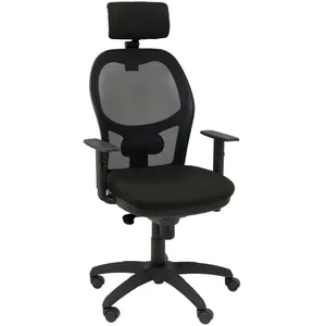 Comparateur de prix : piqueras-y-crespo Chaise Jorquera Maille Noire Siège Noir Bali Appui-Tête Réglable