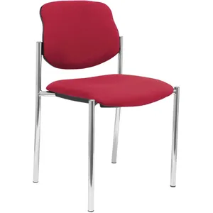 Nowy Styl Piqueras y Crespo Villalgordo Bali Chaise Fixe Châssis Chromé Grenat pas cher