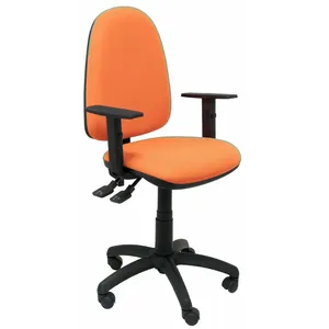 Chaise de bureau Piqueras y Crespo Tribaldos avec accoudoirs réglables orange clair pas cher