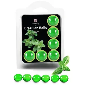 Secret Play Boules de Massage Aromatisées Brazilian Balls x6 menthe pas cher