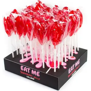 Présentoir de 40 sucettes vulve à la fraise pas cher