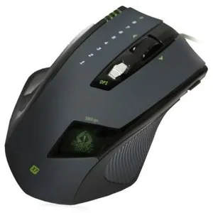 KeepOut X9CH, Ambidextre, Laser, USB, 8200 DPI, 134 g, Noir, Vert, Gris pas cher