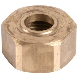 Écrou laiton hexagonal à visser - F 1/2' - Ø 14 mm - HecapoVendu parcdiscount