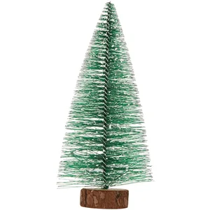 Mopec Arbre de Noël Moyen 20 cm avec Base en Bois, Vert, Taille Unique... pas cher