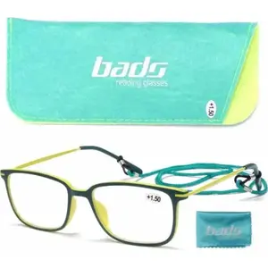 Bads Gafas de Lectura Metal Verde Amarillo 3.50 1ud pas cher