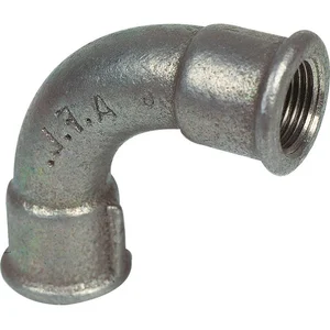 ECOLANDS Raccord fonte noire coudé 90° à visser - FF 3/8' - Grand rayo...Vendu parmanomano