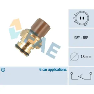 Comparateur de prix : Interrupteur de température, ventilateur de radiateur FAE, par ex. pour Honda